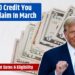 $500 Credit You Can Claim In March