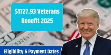 $1727.93 Veterans Benefit 2025
